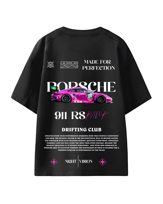 Porsche 911 Rs Rawr Pink Oversized T-Shirt