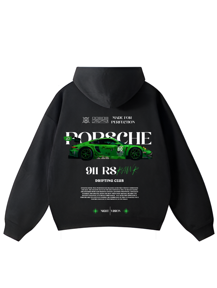 Porsche 911 Rawr Green Oversized Hoodie