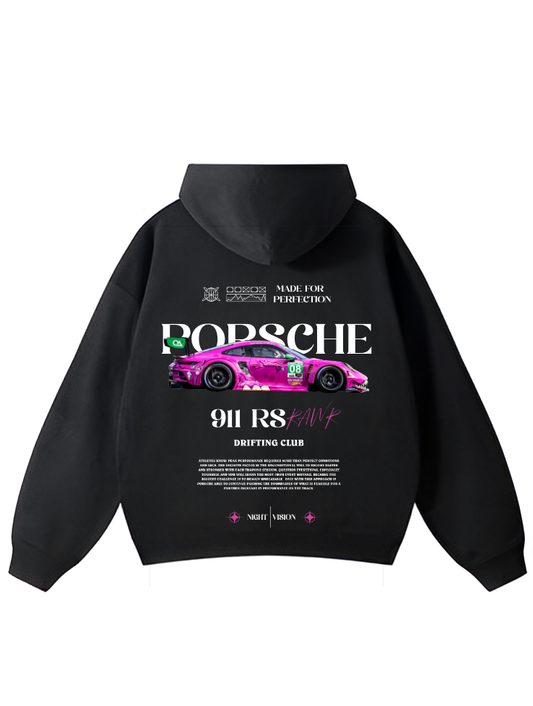 Porsche 911 Rawr Pink Oversized Hoodie